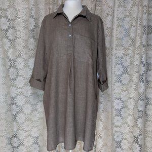 Brown Shirt Dress, nwt